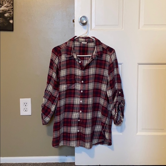 En Creme Tops - Stitch Fix Oversized Plaid Shirt